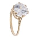 9ct Yellow Gold Cubic Zirconia Solitaire Ring