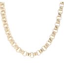 9ct Yellow Gold Patterned and Plain Belcher Chain 20"