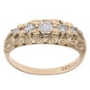 9ct Yellow Gold 0.40ct Brilliant Cut Diamond Five Stone Ring