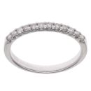 9ct White Gold 0.25ct Brilliant Cut Diamond Half Eternity Ring