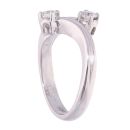 Platinum 0.33ct Diamond Two Stone Twist Ring