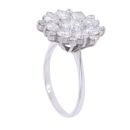 18ct White Gold 3.25ct Brilliant Cut Diamond Cluster Ring