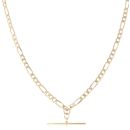9ct Yellow Gold Figaro T-Bar Chain 18"