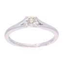 9ct White Gold 0.25ct Diamond Solitaire Ring