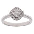 9ct White Gold 0.33ct Brilliant Cut Diamond Cluster Ring