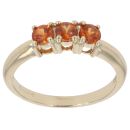 9ct Yellow Gold Citrine Three Stone Ring