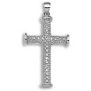 9 Carat White Gold 10pts Diamond Cross