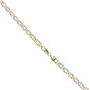 9ct Yellow And White Gold Double Patterned Curb Chain 18"