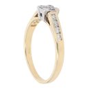 18ct Yellow Gold 0.50ct Princess Cut Diamond Cluster Ring