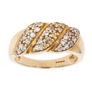 9ct Yellow Gold Multi-Gemstone Cluster Ring