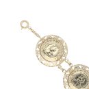 14ct Yellow Gold Fancy Coin Bracelet 8.5"