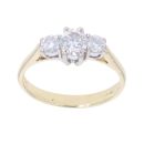 18ct Yellow Gold 0.50ct Diamond Trilogy Ring