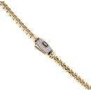 14ct Yellow Gold Monaco Cube Pave Lock Chain 28"