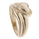 9ct Yellow Gold Heart Textured Ring