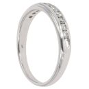 9ct White Gold 0.25ct Brilliant Cut Diamond Half Eternity Ring