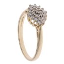 9ct Yellow Gold 0.20ct Diamond Cluster Ring