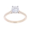 9ct Yellow Gold 0.95ct Brilliant Cut Diamond Solitaire Ring