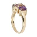 9ct Yellow Gold Ametrine And Amethyst Ring