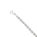 Silver Rope Bracelet 7" By Icesia