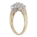 9ct Yellow Gold 0.50ct Diamond Cluster Ring