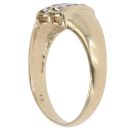 9ct Yellow Gold Two Row Cubic Zirconia Ring