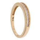 18ct Yellow Gold 0.25ct Brilliant Cut Diamond Half Eternity Ring