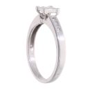 18ct White Gold 0.33ct Princess and Brilliant Cut Diamond Ring