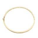 18ct Yellow Gold 1.00ct Princess Cut Diamond Bangle