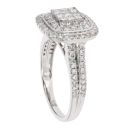 18ct White Gold 1.00ct Diamond Cluster Ring