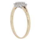 9ct Yellow Gold Cubic Zirconia Cluster Ring