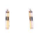 9ct Yellow And White Gold Duo Hoop Earrings