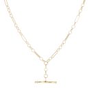 9ct Yellow Gold Figaro T-Bar Chain 20"