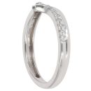 9ct White Gold 0.20ct Diamond Wishbone Ring