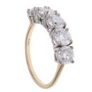 9ct Yellow Gold 3.65ct Lab Grown Brilliant Cut Diamond Five Stone Ring