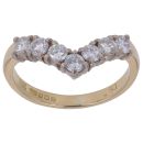 18ct Yellow Gold 0.50ct Brilliant Cut Diamond Wishbone Ring