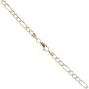 9ct Yellow Gold Diamond Cut Figaro Chain 24"