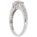 18ct White Gold 0.80ct Brilliant Cut Diamond Trilogy Ring