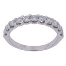 18ct White Gold 0.65ct Brilliant Cut Diamond Half Eternity Ring