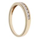 9ct Yellow Gold 0.25ct Brilliant Cut Diamond Half Eternity Ring