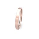 18ct Rose Gold 2.5mm Soft Chamfered Edge Wedding Band