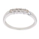 9ct White Gold 0.24ct Brilliant Cut Diamond Five Stone Ring