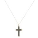 9ct Yellow Gold Plain Cross and Belcher Chain 20"