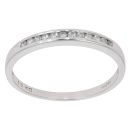 9ct White Gold 0.15ct Brilliant Cut Diamond Half Eternity Ring