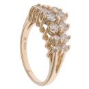 14ct Yellow Gold 1.00ct Brilliant Cut Diamond Cluster Ring