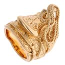 Silver Gold Plated Saddle Ring