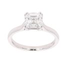 Platinum 1.65ct Asscher Cut Diamond Solitaire Ring