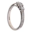 9ct White Gold 0.50ct Diamond Trilogy Ring