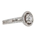 18ct White Gold 0.92ct Diamond Cluster Ring