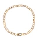 9ct Yellow And White Gold Fancy Bracelet 8"