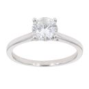 18ct White Gold 1ct Certificated Diamond Solitaire Ring